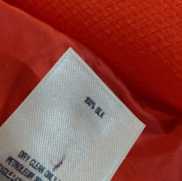 ◇$4,500 NEW OSCAR DE LA RENTA ORANGE  SILK FLOWER RUNWAY DRESS US 12 - Picture 9 of 13